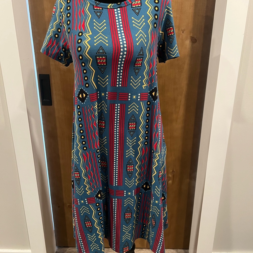 Lularoe Colorful Geometric Pattern Dress